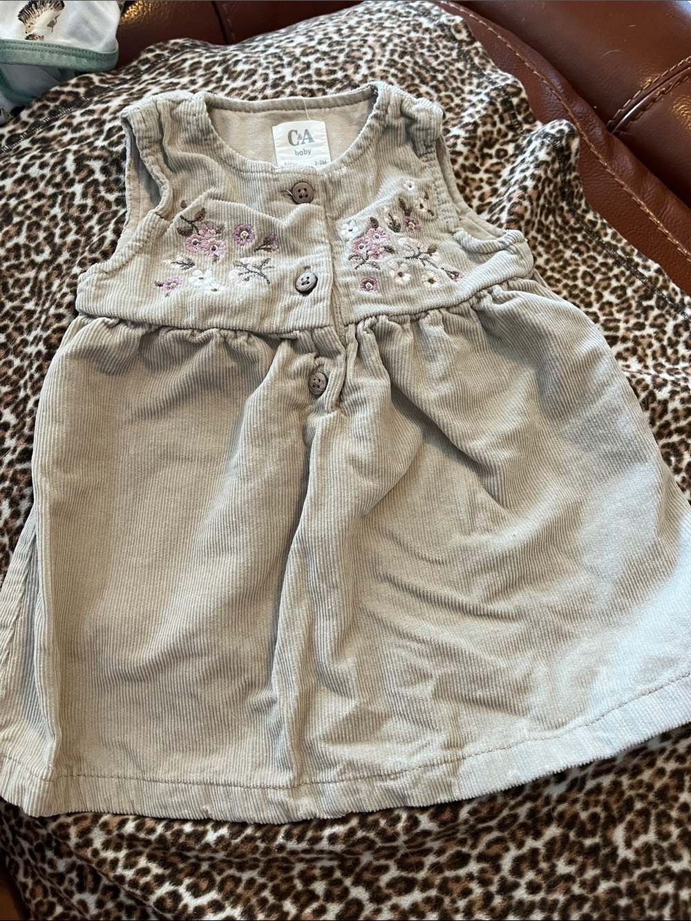 Sleeveless Corduroy Dress